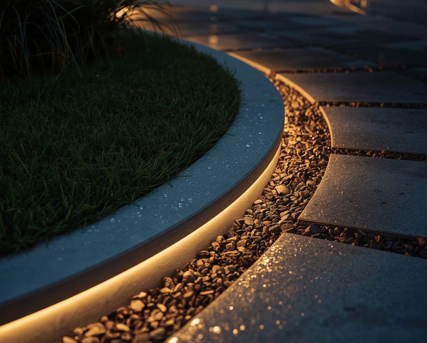 Weg und Terrassenbeleuchtung mit Neon Flex Strip von 1A-Ledshop.